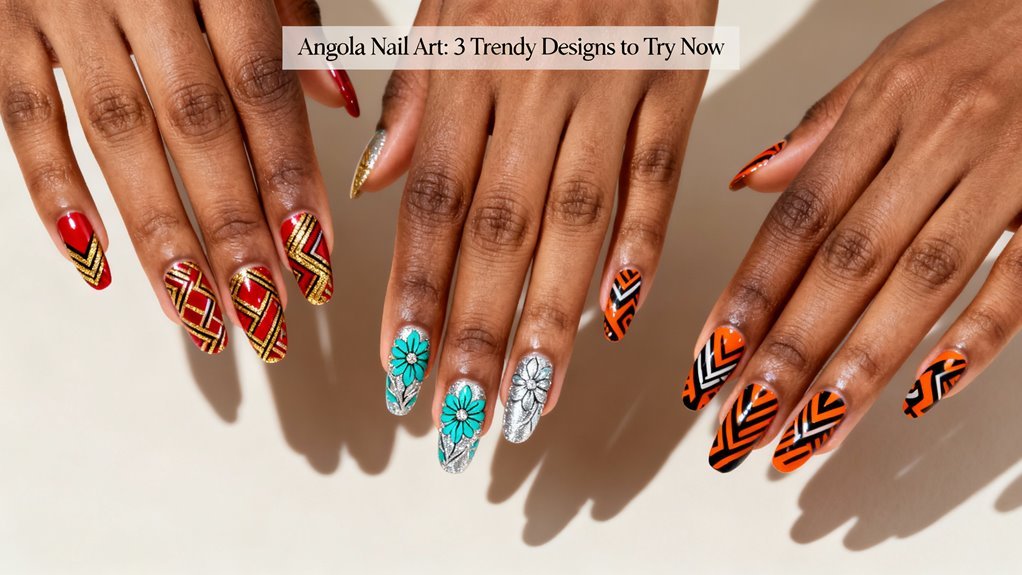 angolan inspired trendy nail designs
