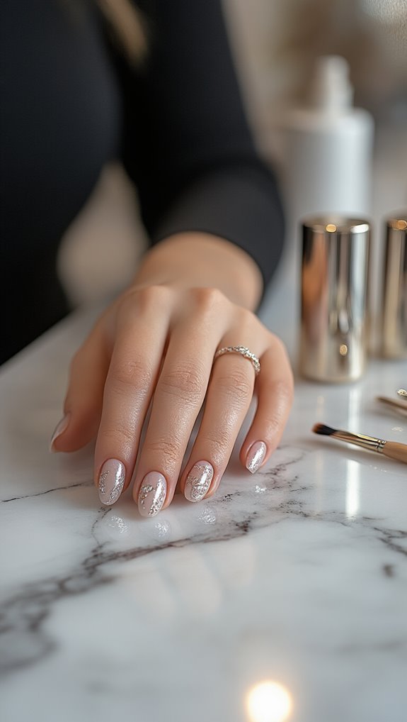 artful precision metallic gradient nails