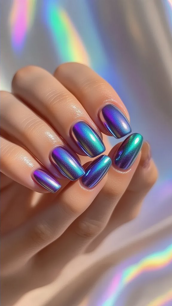 aurora chrome powder technique