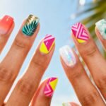 bright colorful summer nail designs