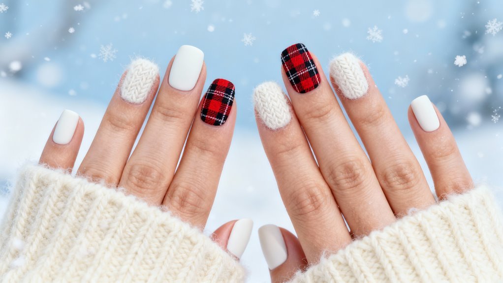 cozy winter nail art