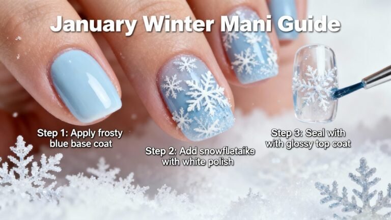 crisp winter inspired nail tutorial