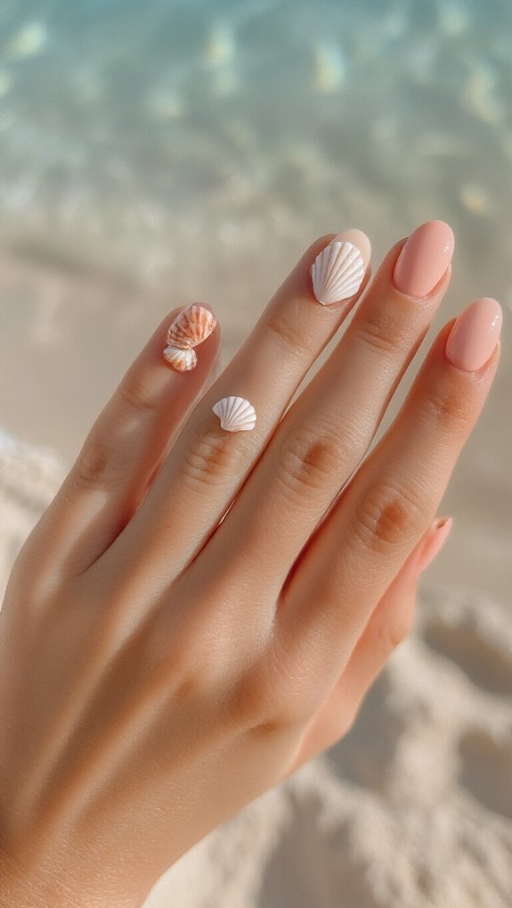 delicate minimalist seashell accent