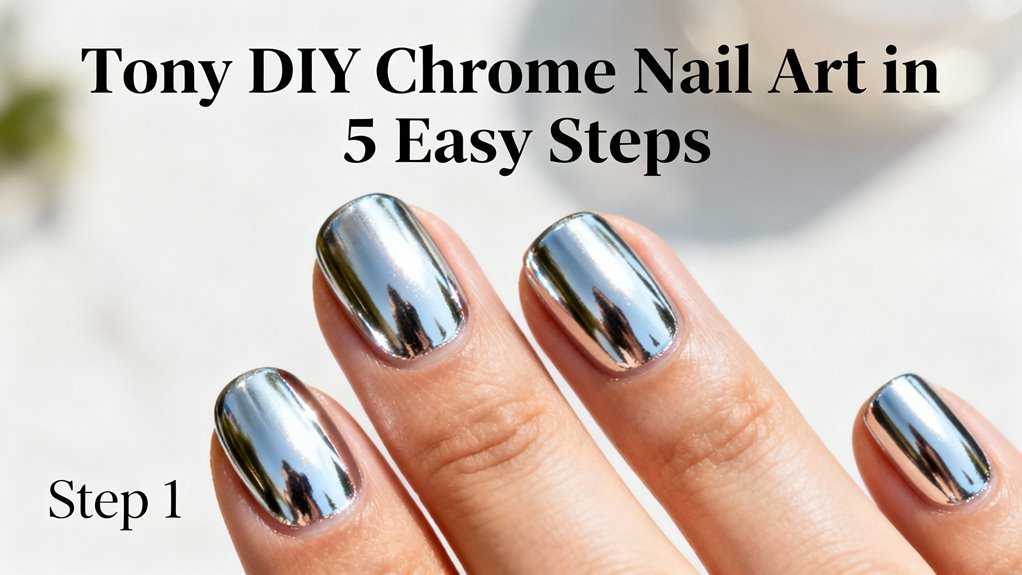 diy chrome nail art