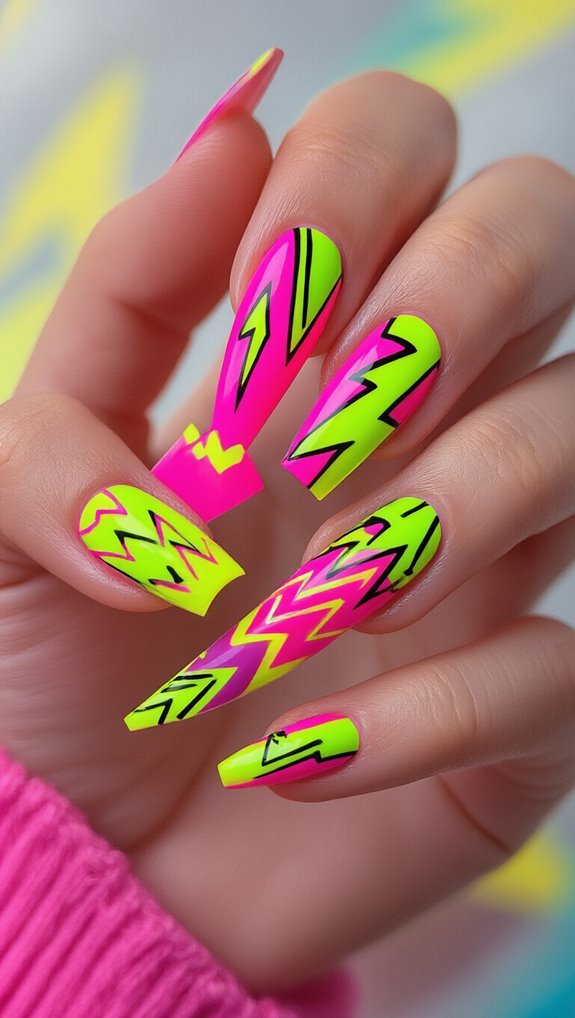 electric zigzag lightning bolt