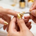 gold nail art tutorial