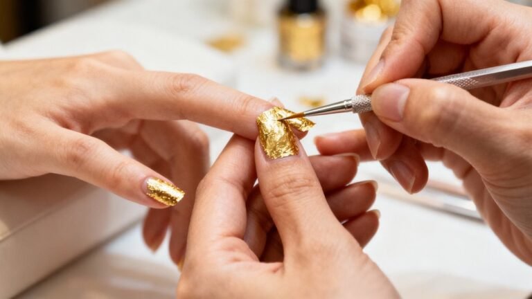 gold nail art tutorial