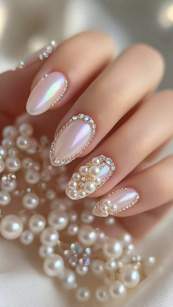 pearls gems layered accents