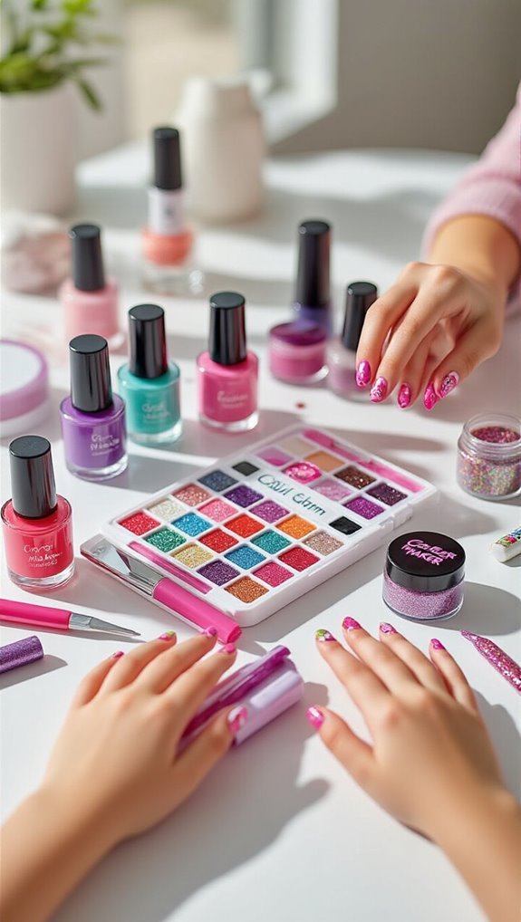 portable stamp based tween manicure kit