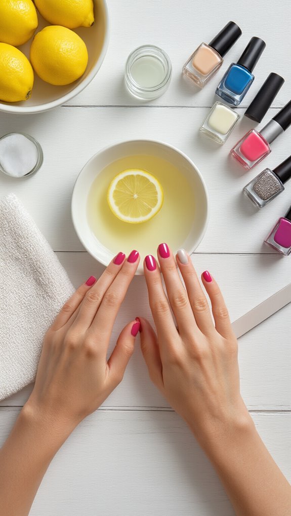 prepare nails choose polishes