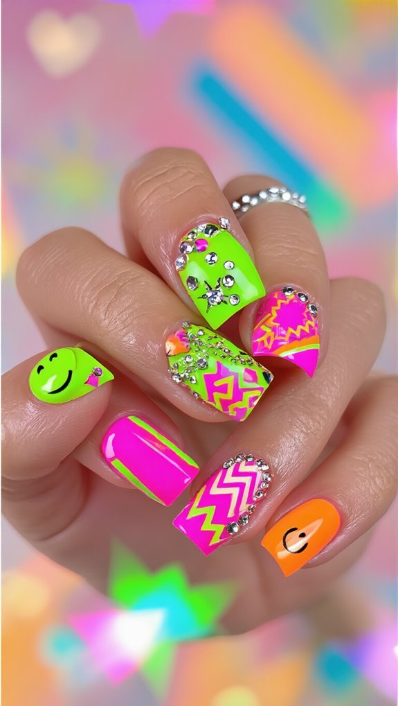 rhinestones studs holographic decals