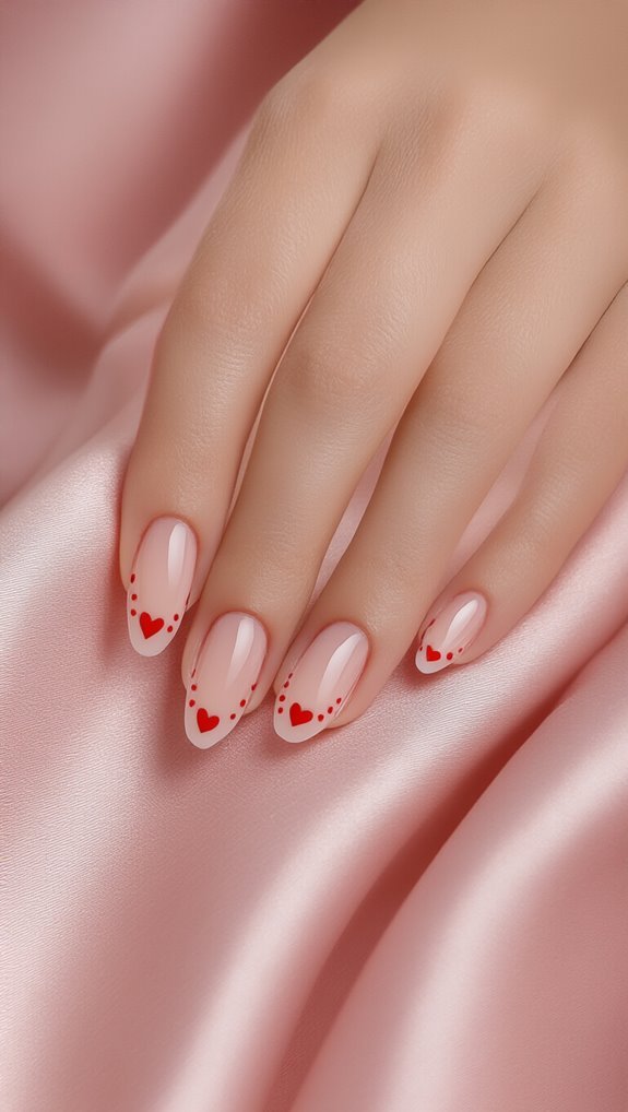 romantic minimalist french tips