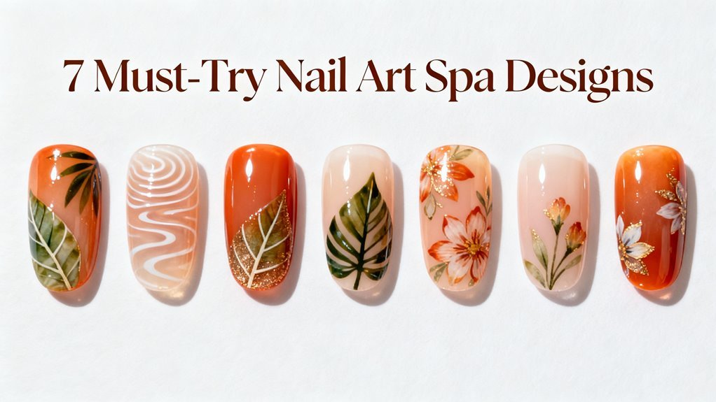 seven spa inspired nail designs