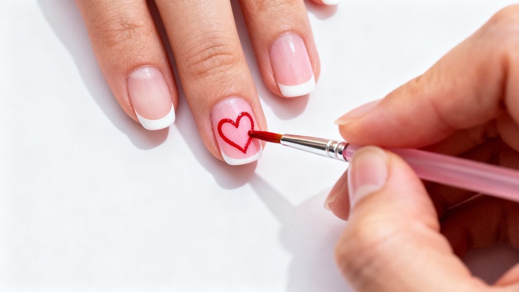 simple valentine s nail art