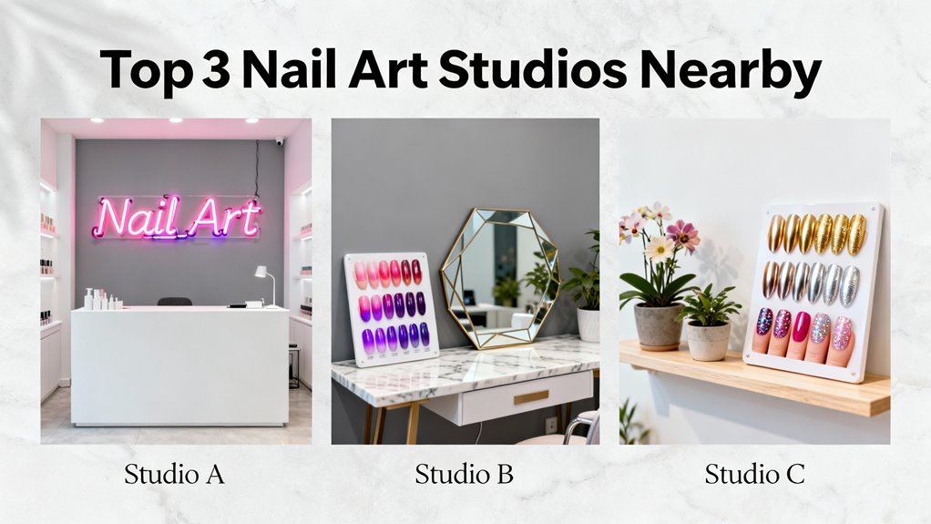 top three nearby nail studios