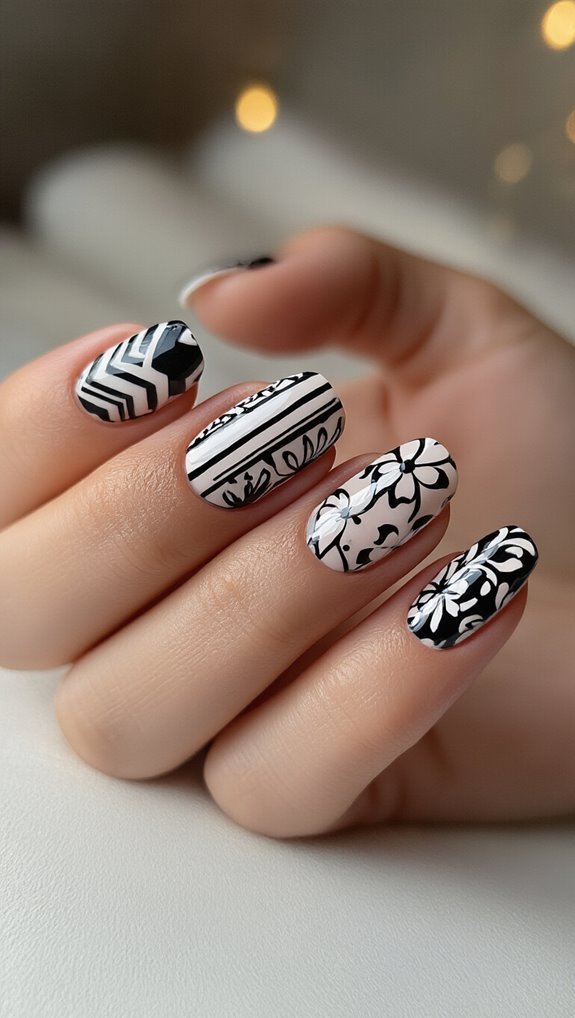 two sided reversible nail stencils